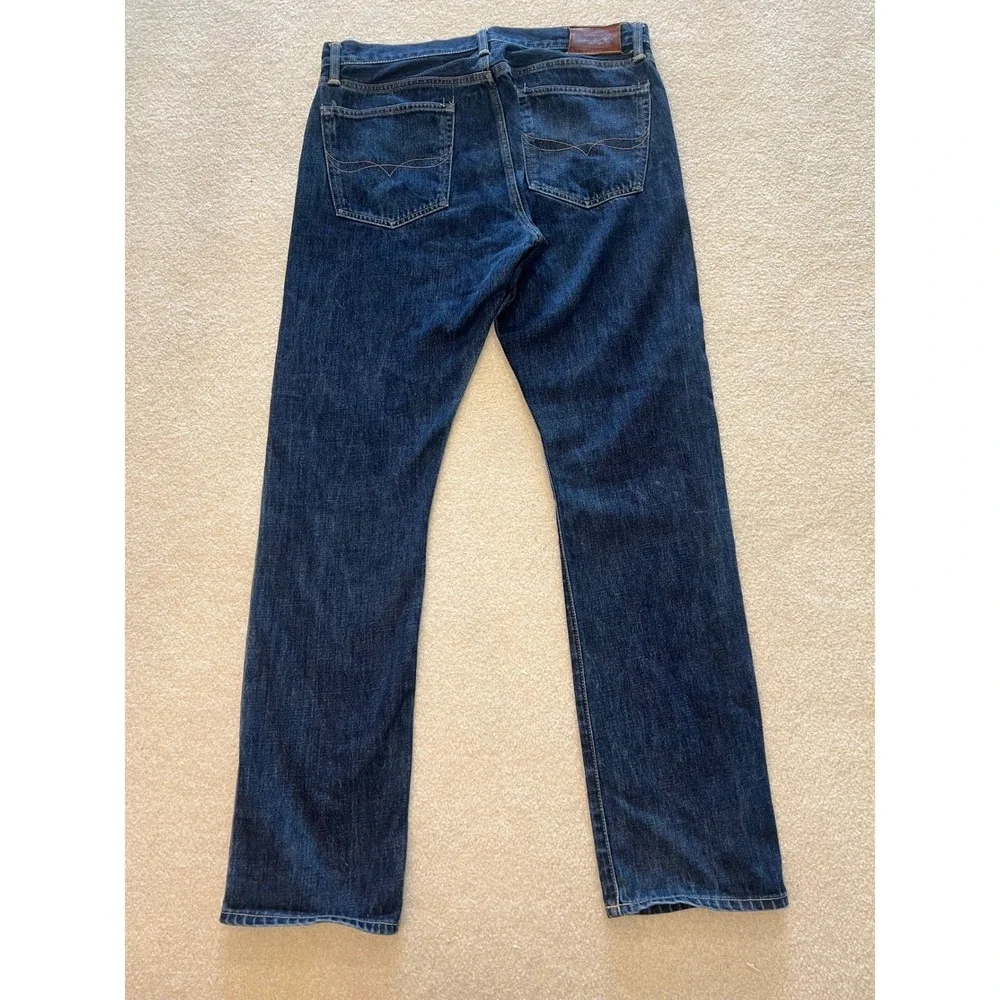 Polo Ralph Lauren Slim Straight Jeans‎ Mens 36x34 Blue Riverside Denim RL Logo